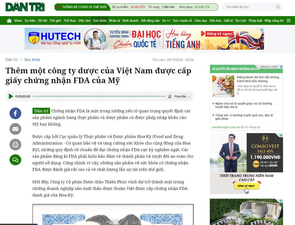 Website chính thức của Công ty CP Dược Thảo Thiên Phúc