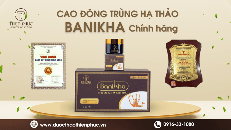 Cao Chính Hãng Banikha Đông Trùng Hạ Thảo