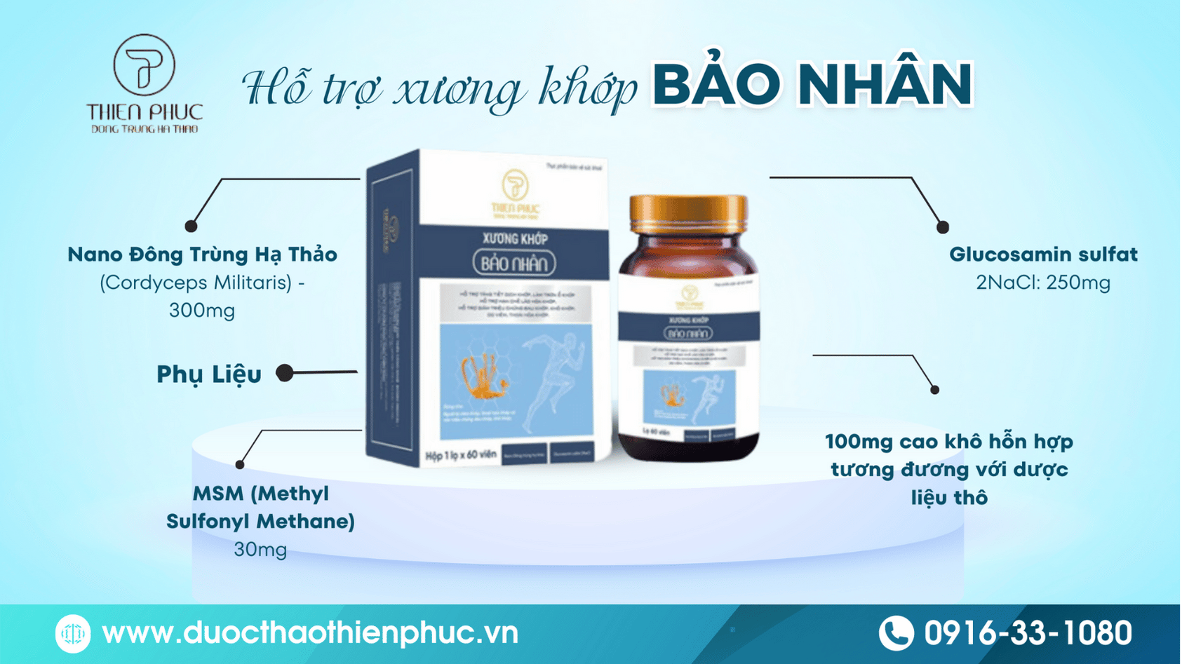 Thành phần có trong xương khớp Bảo Nhân